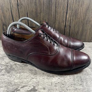 Allen Edmonds Park Avenue Oxfords Cap Toe Dress Shoes Burgundy Mens Size 9.5